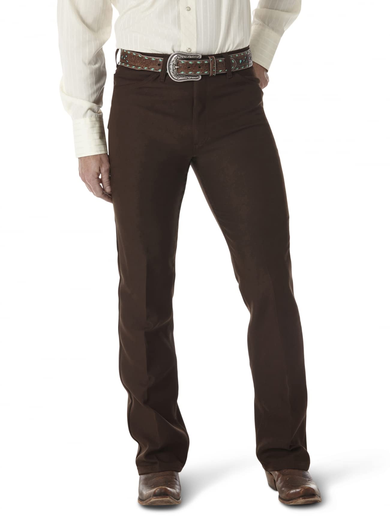 Wrangler mens Wrancher Dress jeans, Brown, 38W x 31L US