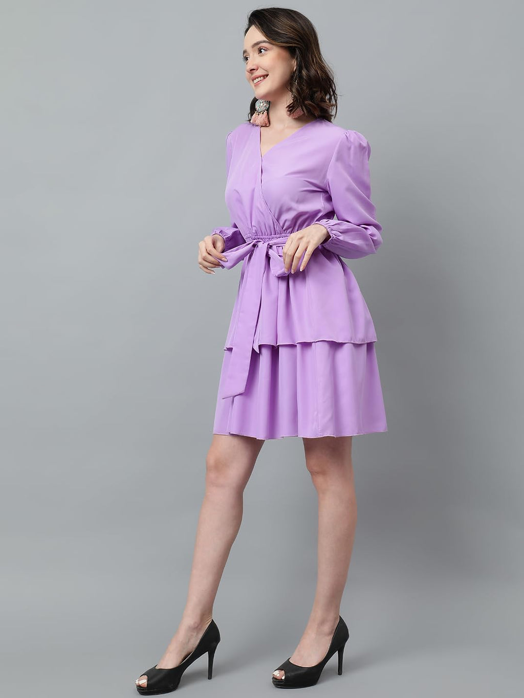 Kotty WomenS Fit And Flare Purple Dress