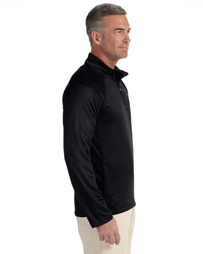 Mens Stretch Tech-Shell compass Quarter-Zip - DK gREY HEATHER - S(D0102H7Y77X)