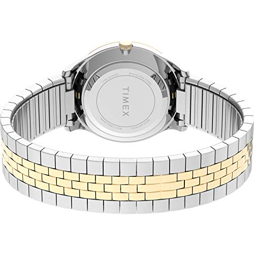Timex Women's Modern Easy Reader 32mm Watch - Two-Tone Case White Dial with Expansion Band