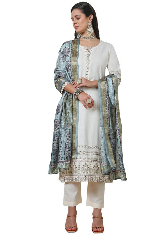 Soch Women Thread Embroidered Silk Blend Suit Set