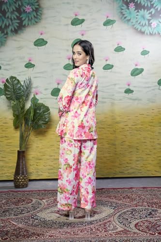 GRECIILOOKS Rayon Floral Regular Fit Stylish Kurta Ethnic for Women | 3/4 Sleeve Co-ord Set