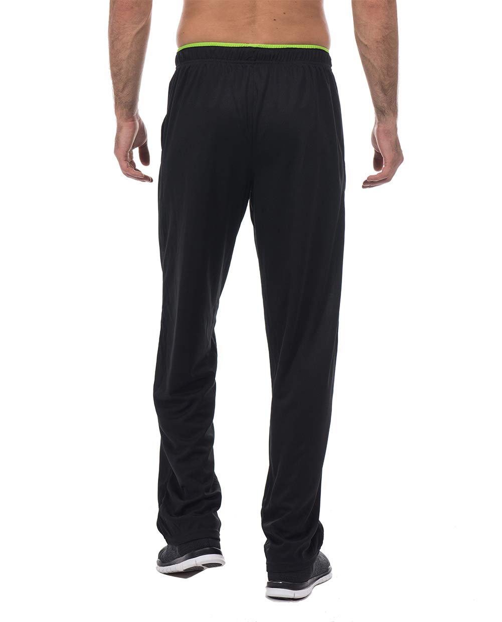 CENFOR Men's Sweatpant with Pockets Open Bottom Athletic Pants for Jogging, Workout, Gym, Running, Hiking, Training(Black,L)