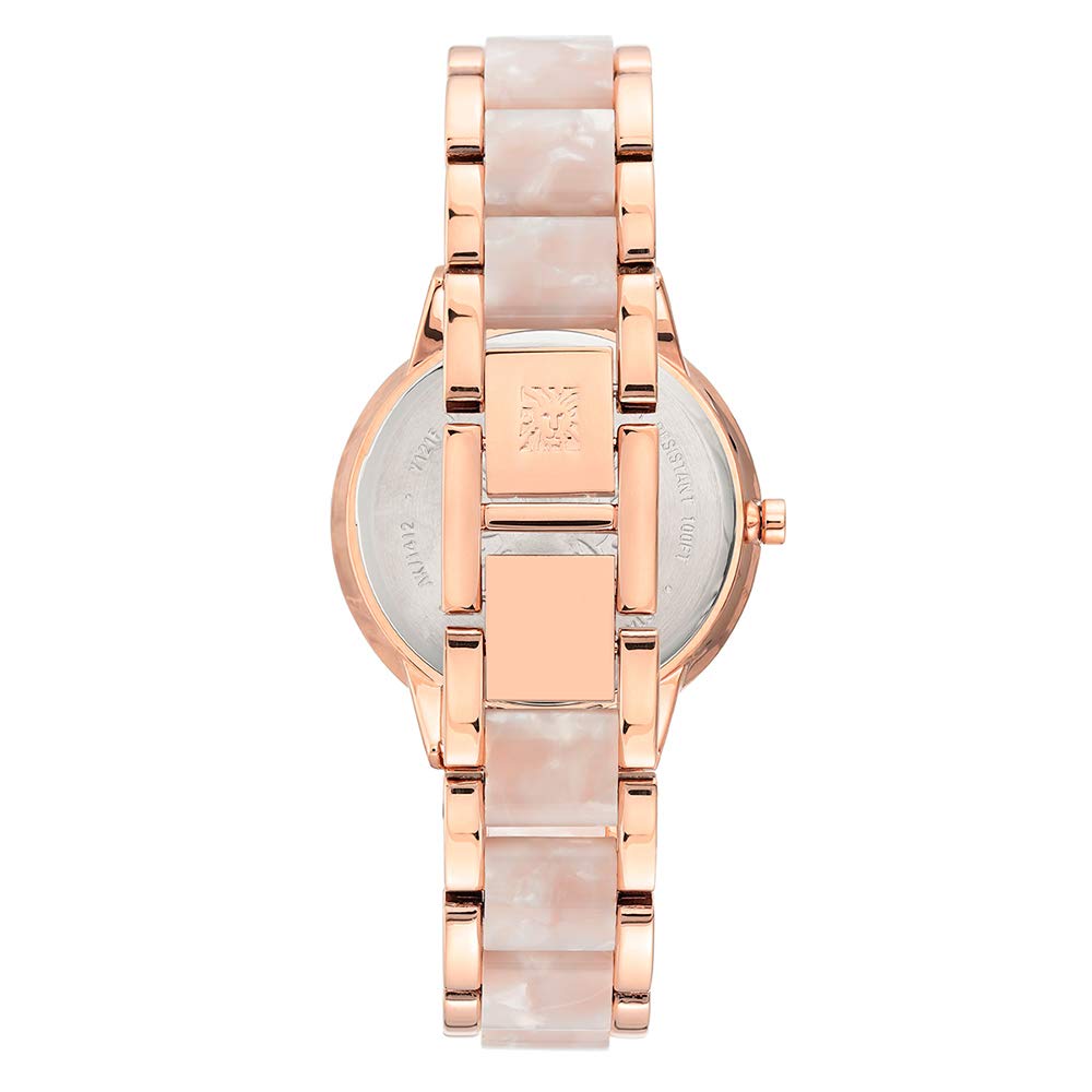 Anne Klein Women's Resin Bracelet Watch, Quartz/Rose Gold (AK/1412RGWT)