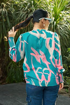 Leriya Fashion Women Rayon Regular Top Green S
