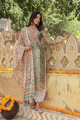 LookMark Kurta Set: Where Tradition Meets Trend: Stay Fashion-Forward Yet Rooted in Tradition with Our Stylish Ethnic Sets! Gree