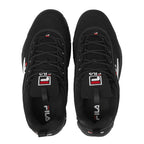 Fila Men's Strada Disruptor fashion sneakers, Black/White/Vin Red, 7.5 US