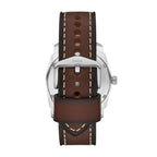 Fossil Men's Machine Three-Hand Date Brown Leather Watch and Bracelet Set