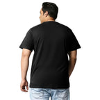 Bewakoof Mens Solid Black Round Neck Half Sleeve Oversized T-Shirt