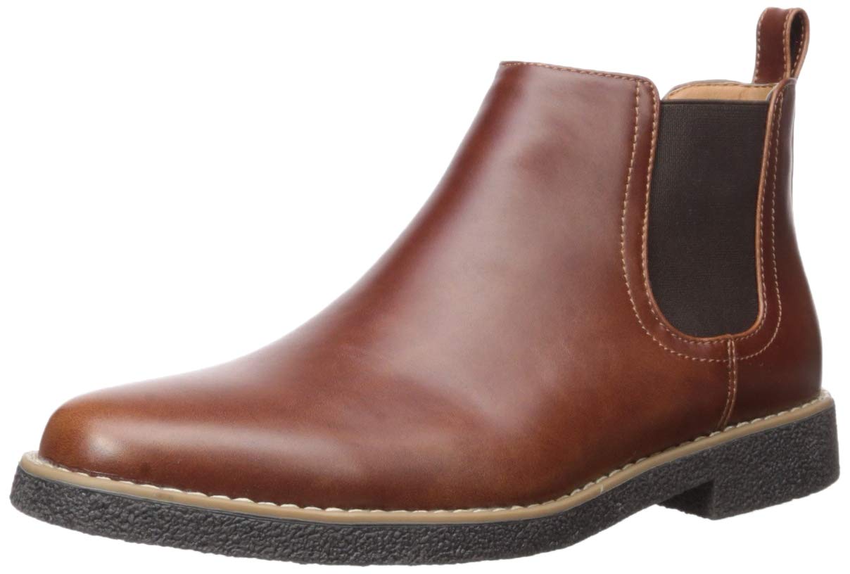 Deer Stags Men's Rockland Dress Comfort Chelsea Boot/Redwood/Dark Brown/ 11 / Wide