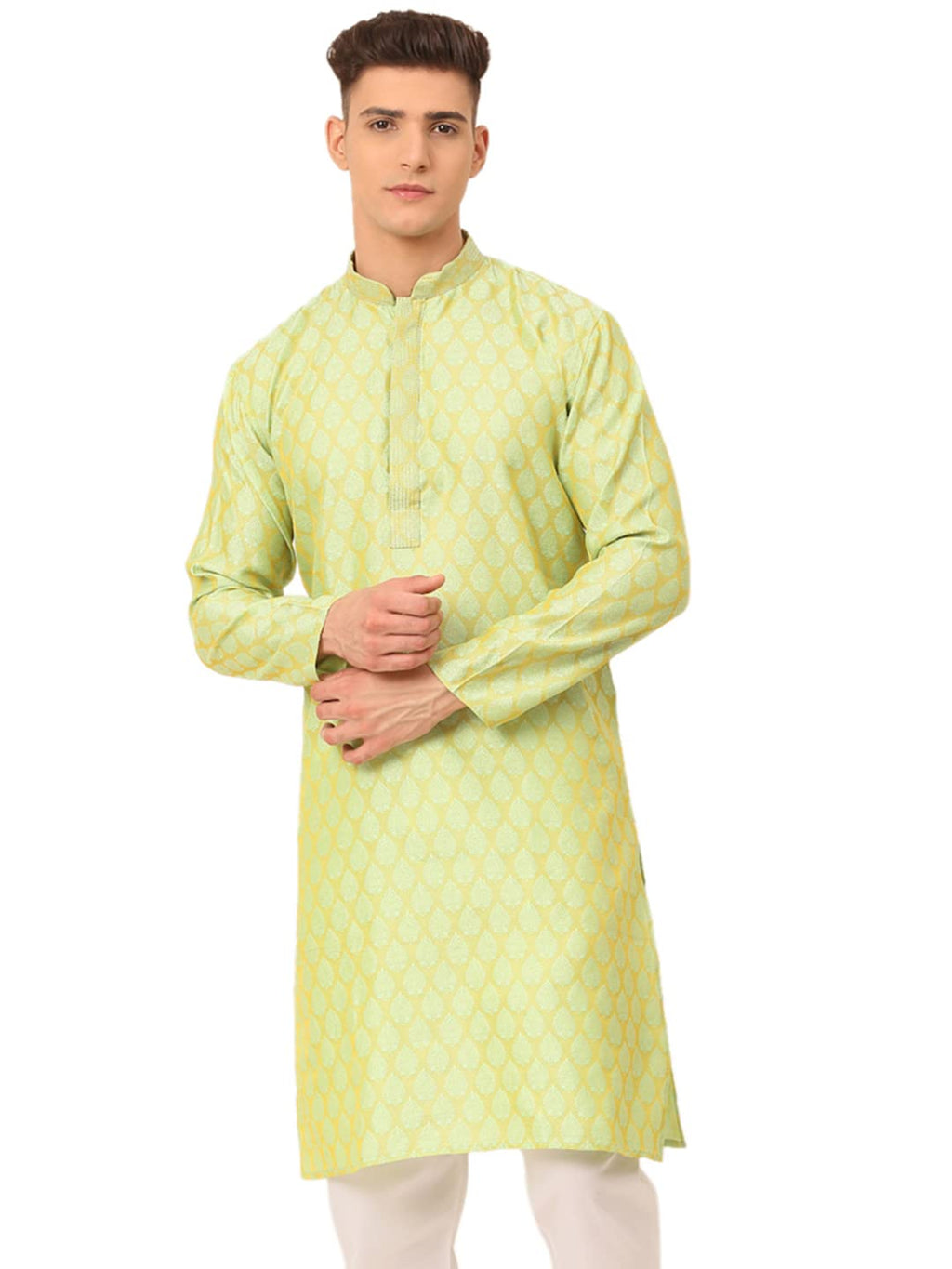 Jompers Mens Collar Embroidered Kurta