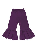 A.T.U.N. (ALL THINGS UBER NICE) Girls High Rise Regular Elasticated Waistband Casual Ruffle Pants Purple