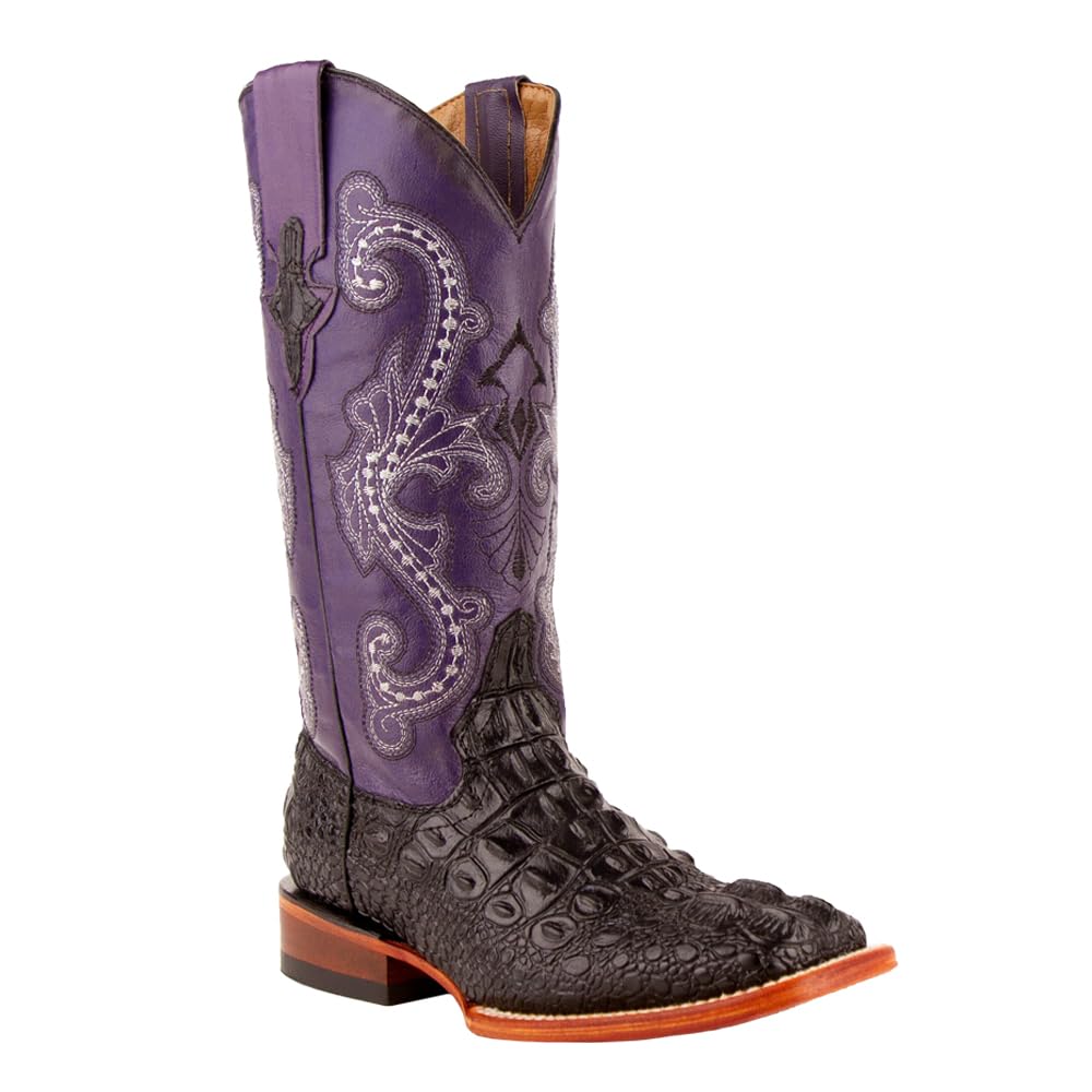 Ferrini 9049304110B Print Caiman 11B S-Toe Boots for Women  Black