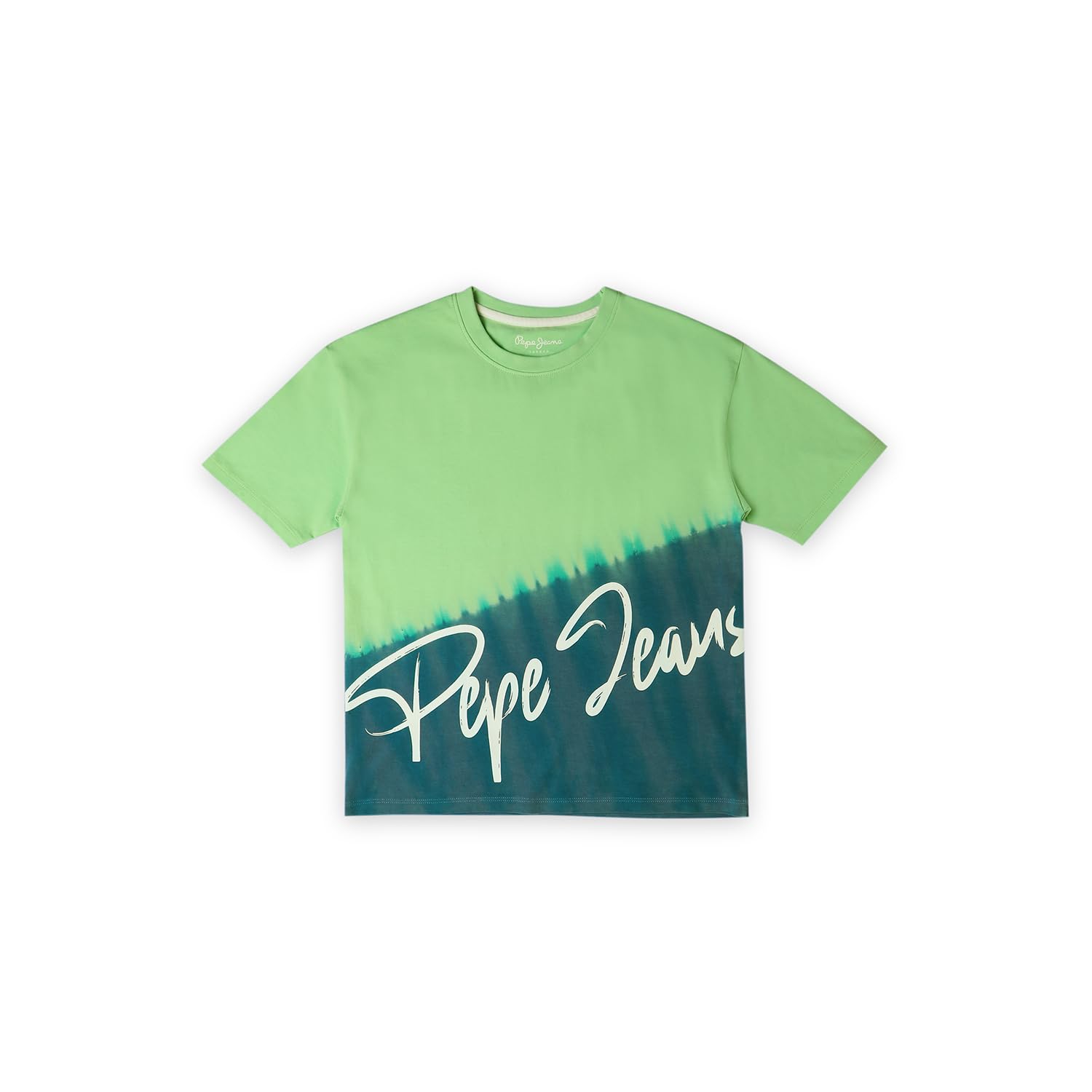 Pepe Jeans BoyS Tie-Dye Oversized Fit T-Shirt (Pb503869_Green_Light