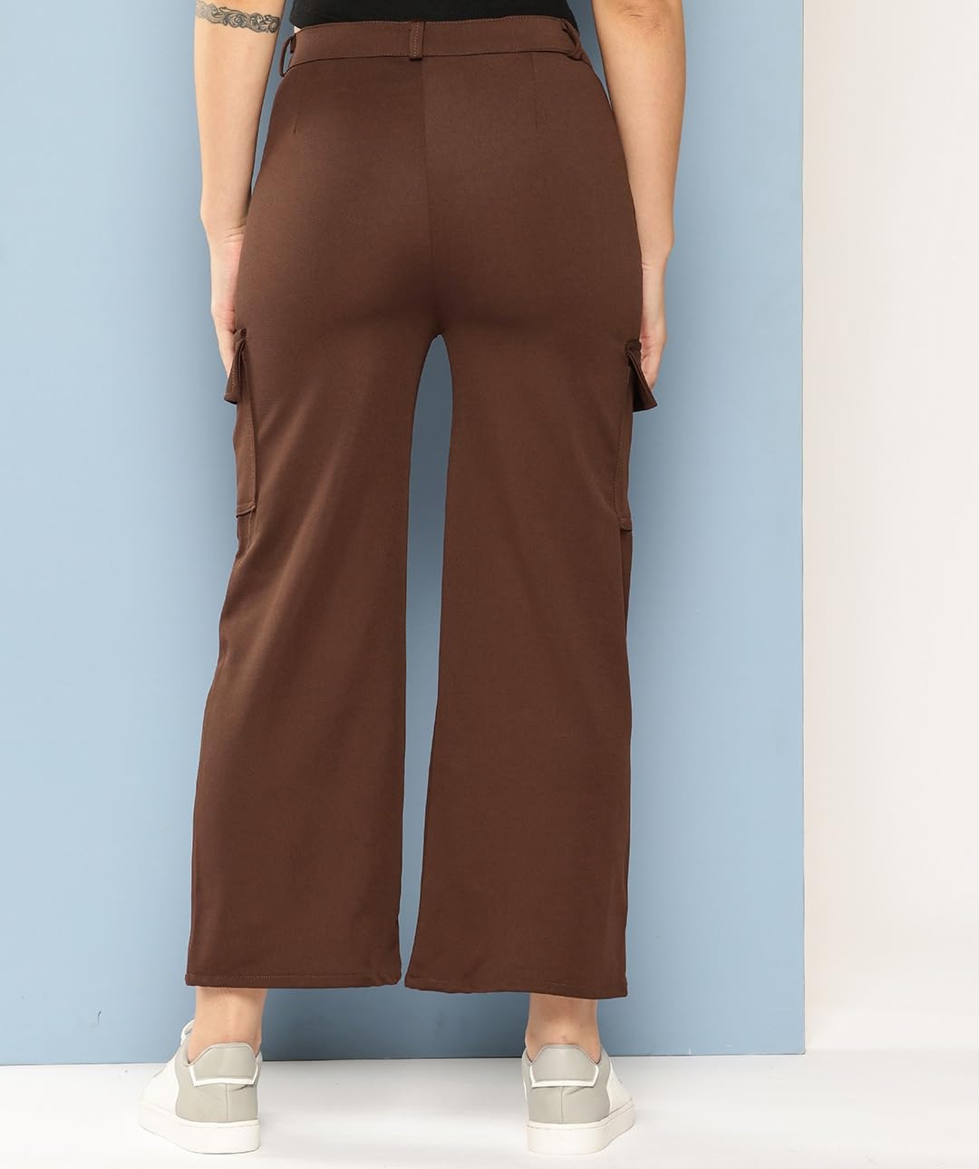 Aarika Girls Casual Wear Brown Colour Solid Nylon Pant (9-14 Years)