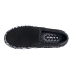 Lugz Women's Clipper Classic Slip-on Fashion Sneaker, Black/White Splatter, 8, M US