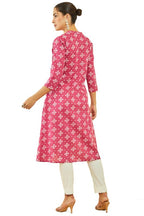 Soch Womens Cotton Slub Bandhani Print A-Line Kurta