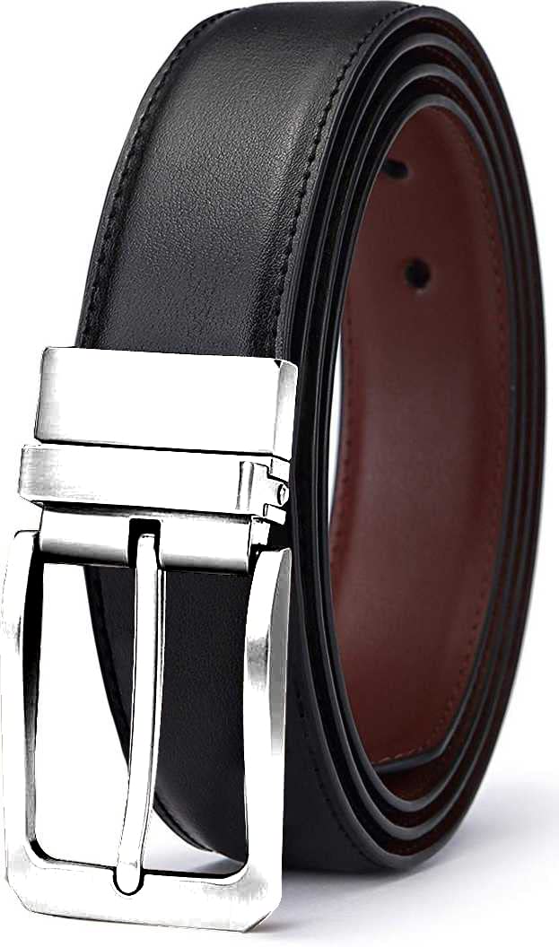 Zoro MenS Vegan Leather Reversible Black And Brown Belt | Formal/Casual | Rotating Buckle | Rstx04 | Size  50 50