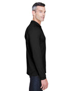 Mens 56 oz Easy Blendong-Sleeve Polo - BLAcK - XS(D0102H76KLP)