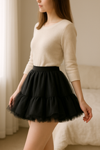 Malco Modes 5-Layer Fluffy Tutu Skirt for Women | Fluffy Tutu |Festival Outfit | Costume & Dance Wear | Concert Outfit |