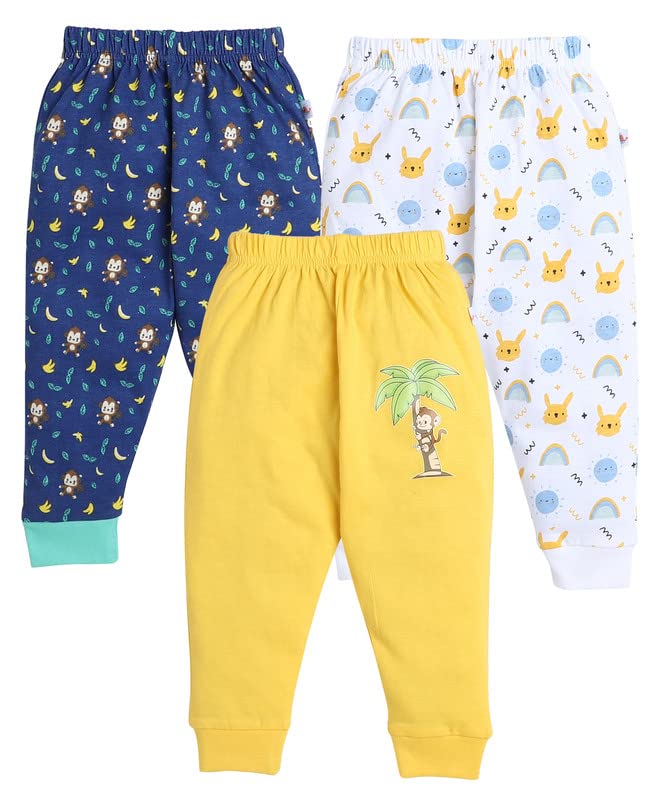 BUMZEE White & Blue Boys Pyjamas Pack Of 3 Age - 3-6 Months (Peb8031B-wht.blu)