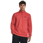 Under Armour mens Armour Fleece Twist Quarter Zip, (690) Venom Red / / Black, XX-Large