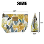 Hunger Yellow Tulip Print Make-Up Cosmetic Bag Carry Case (P11417013)