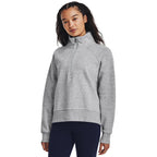 Under Armour Womens Rival Fleece Half Zip, (012) Mod Gray Light Heather / / White, 4X-Large Tall