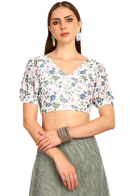 Soch Women Floral Printed Georgette Padded Blouse