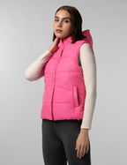 FYLTR Womens Sleeveless Puffer Jacket With Contrast Full Zipper - Hood With Contrast Lining | Side Pockets | Quilt Pattern | Ca