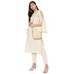 Ziyaa Women'S Cotton Straight Kurta (Zikufx2491-L_White_Large)