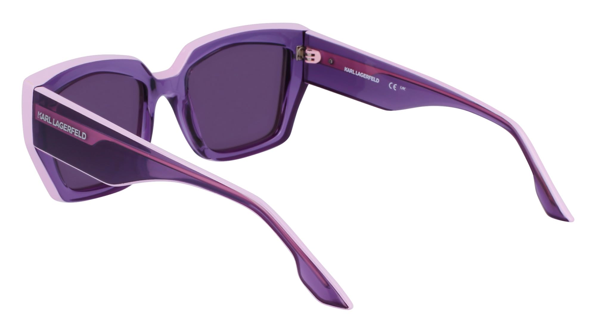 KARL LAGERFELD Women's KL6143S Rectangular Sunglasses, Lavender, 53/20/145
