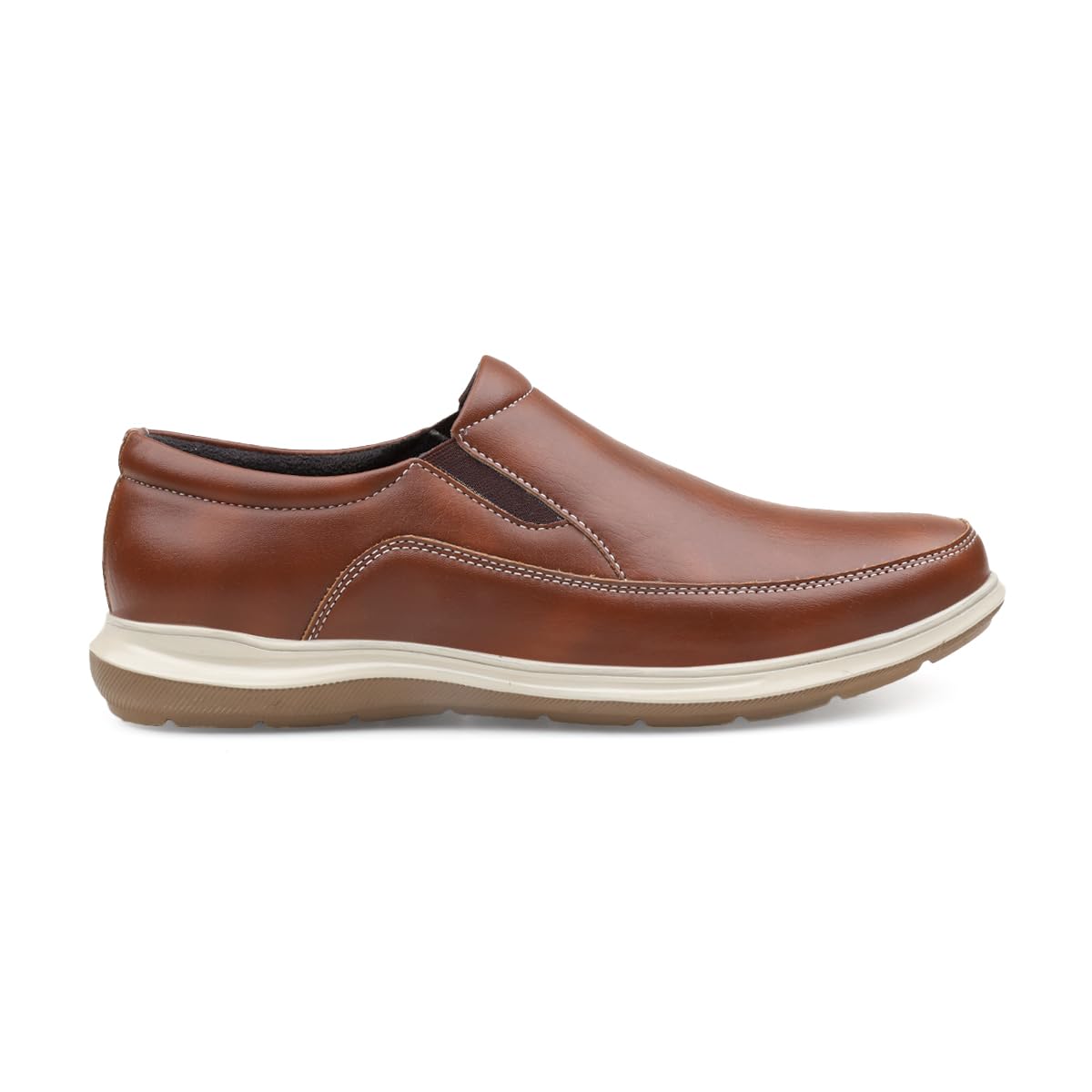 BXXY Mens Faux Leather Material, Tan Casual Formal Slipon Moccasion Shoes and Outdoor Loafer Shoes. 8 UK 8