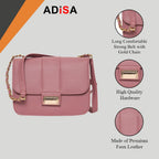 ADISA women girls party crossbody sling bag with gold chain