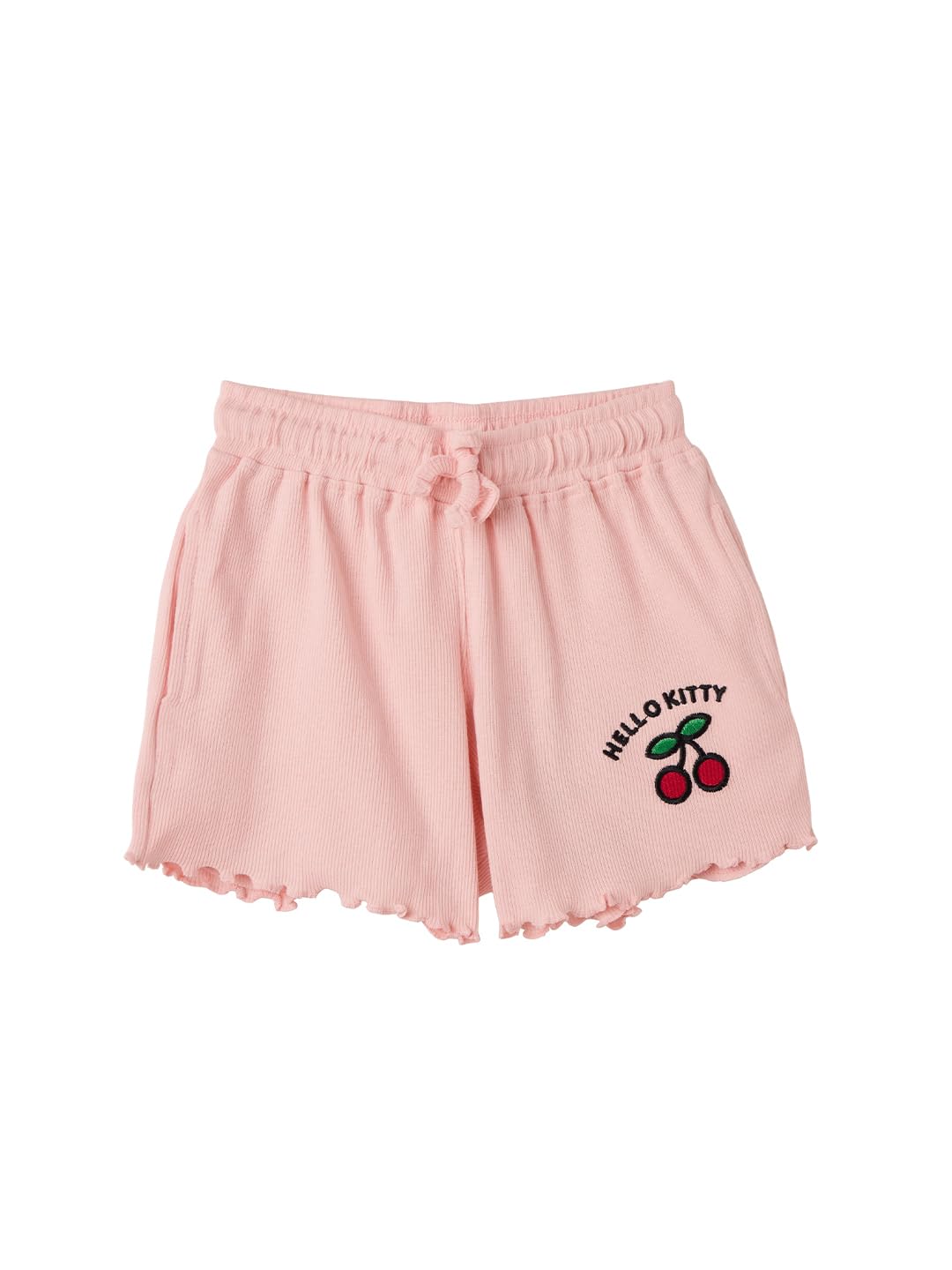 The Souled Store Official Hello Kitty Originals: Cheery Girls Elasticated Multicolor All Over Printed Cotton Shorts