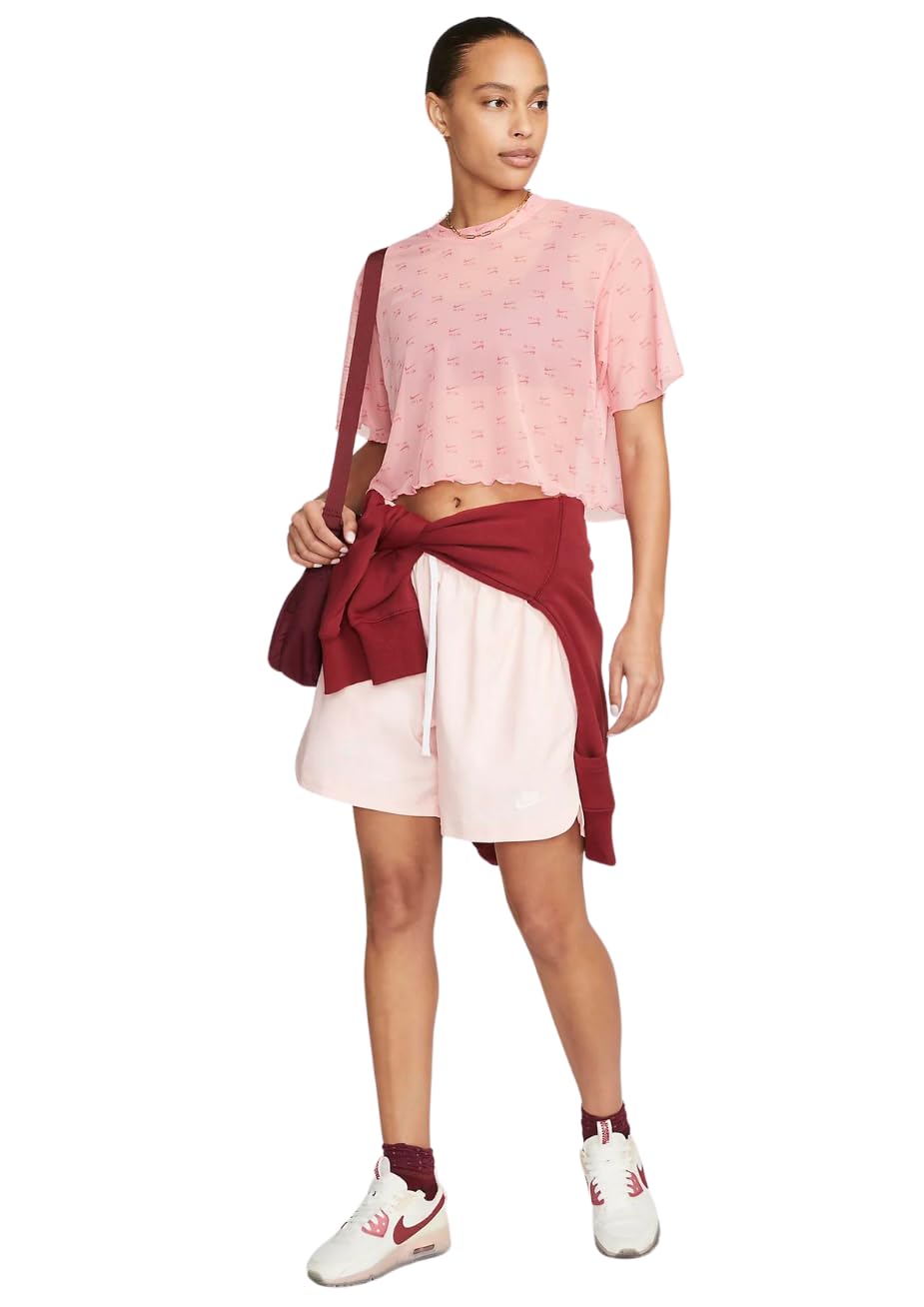 Nike Nsw Air Aop Mesh Ss Crop Women Novelty T-Shirts