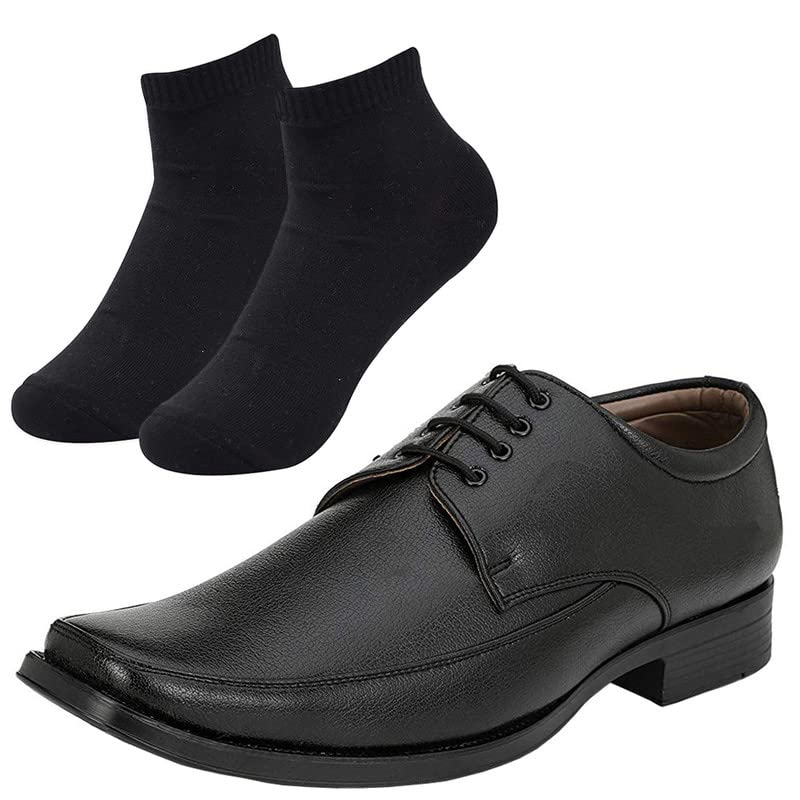 Vitoria l Men Boder Black Formal Shoes with Black Socks/7 7