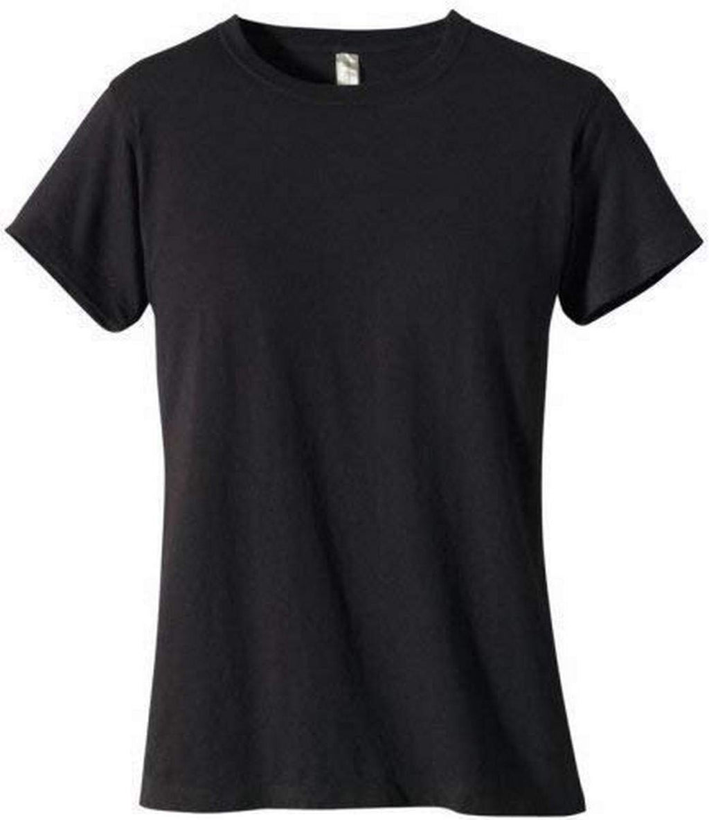 Ladies 44 oz 100% Organic cotton classic Short-Sleeve T-Shirt - BLAcK - S(D0102H7ZQ6P)