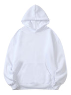 TOPLOT Mens Causal Solid Woolen Blend Hoodie with Hooded Neck (Mens-Hoodie-5047-White-XL)