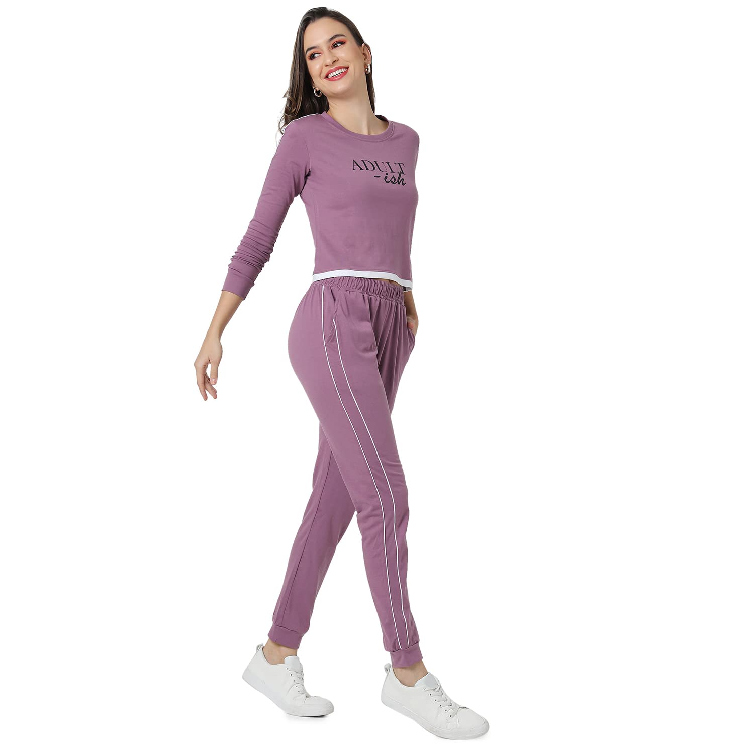 Campus Sutra Women Solid Stylish Casual Co-Ord Set(Ssmr22_Cswssco5042)