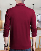 Noble Monk MenS Polo Neck Full Sleeves Solid T-Shirt