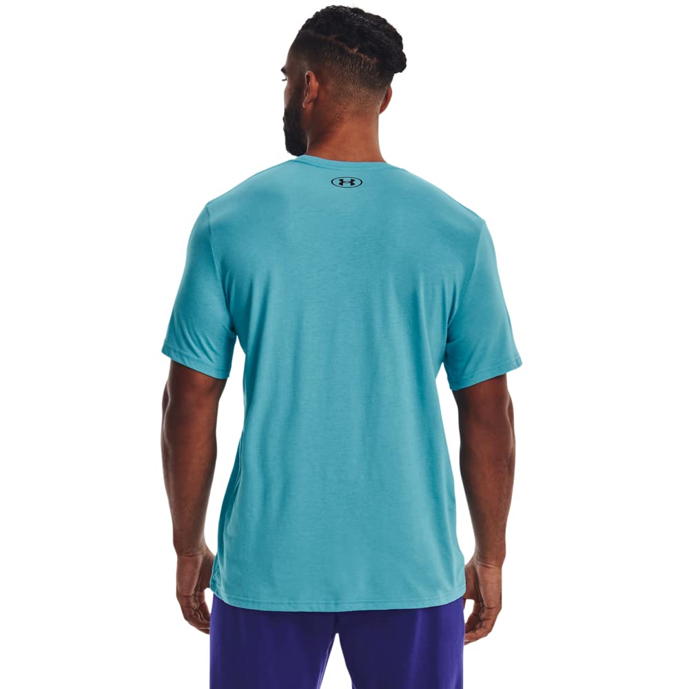 Under Armour Men's Sportstyle Left Chest Short-Sleeve T-Shirt, (433) Glacier Blue/Black/Black, X-Large
