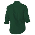 Rebelify Double Pocket With Flap Men Cargo Cotton Shirt Bottle Green