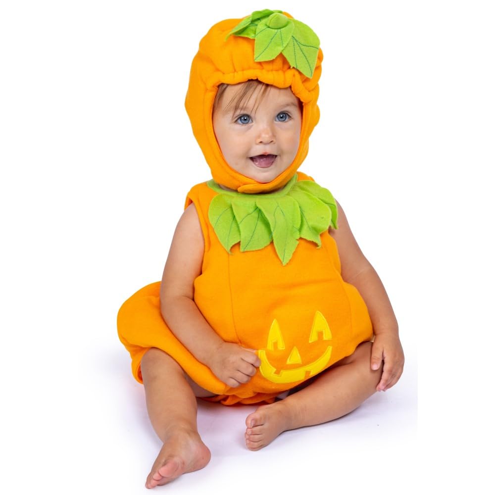 Dress Up America Baby Pumpkin Costume - Adorable Halloween Jack-O-Lantern Costume For Toddlers