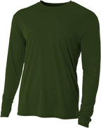Mens cooling Performance Long Sleeve T-Shirt - ATHLETIc ORANgE - S(D0102H7KB9X)