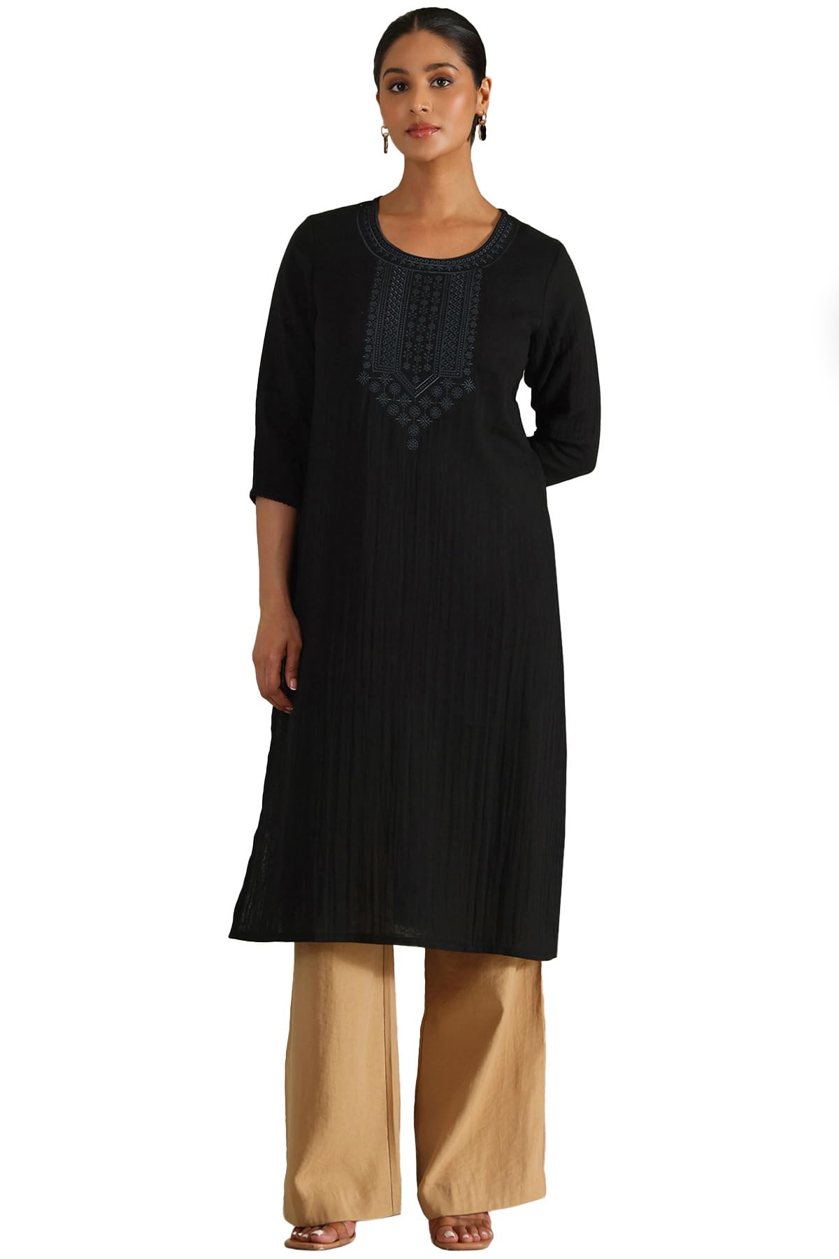 Soch Women Pure Cotton Embroidered Regular Kurta (