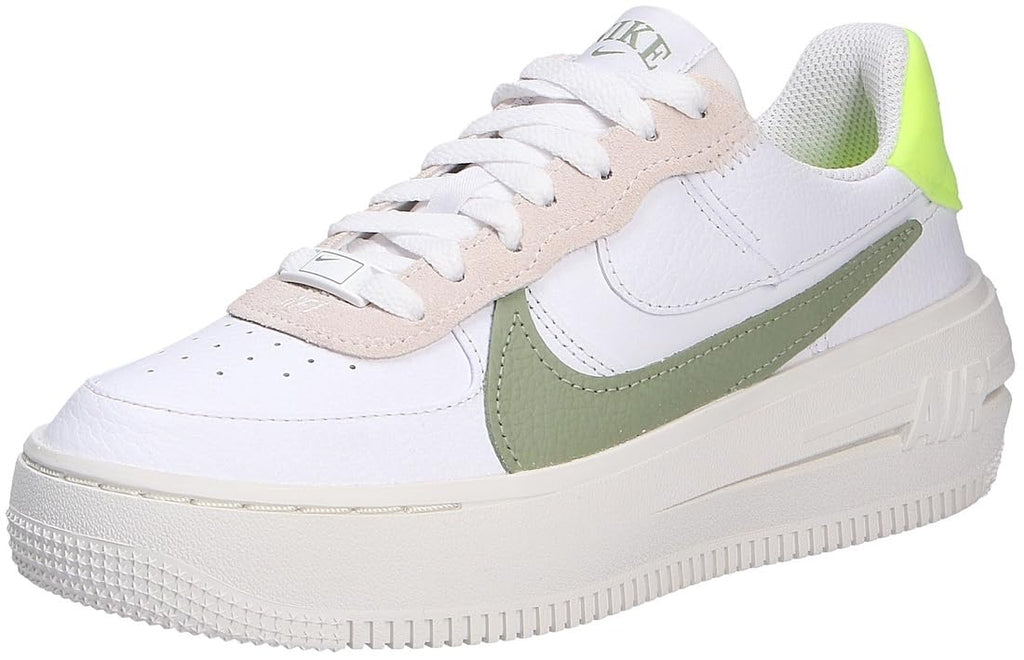 NIKE Women's Sneaker, White Sail Volt Oil Green, 7