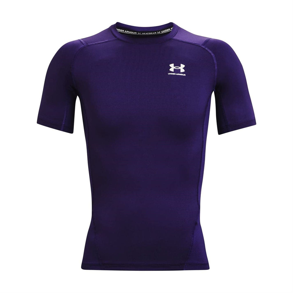 Under Armour Men's Armour HeatGear Compression Short-Sleeve T-Shirt , Purple (500)/White, Medium