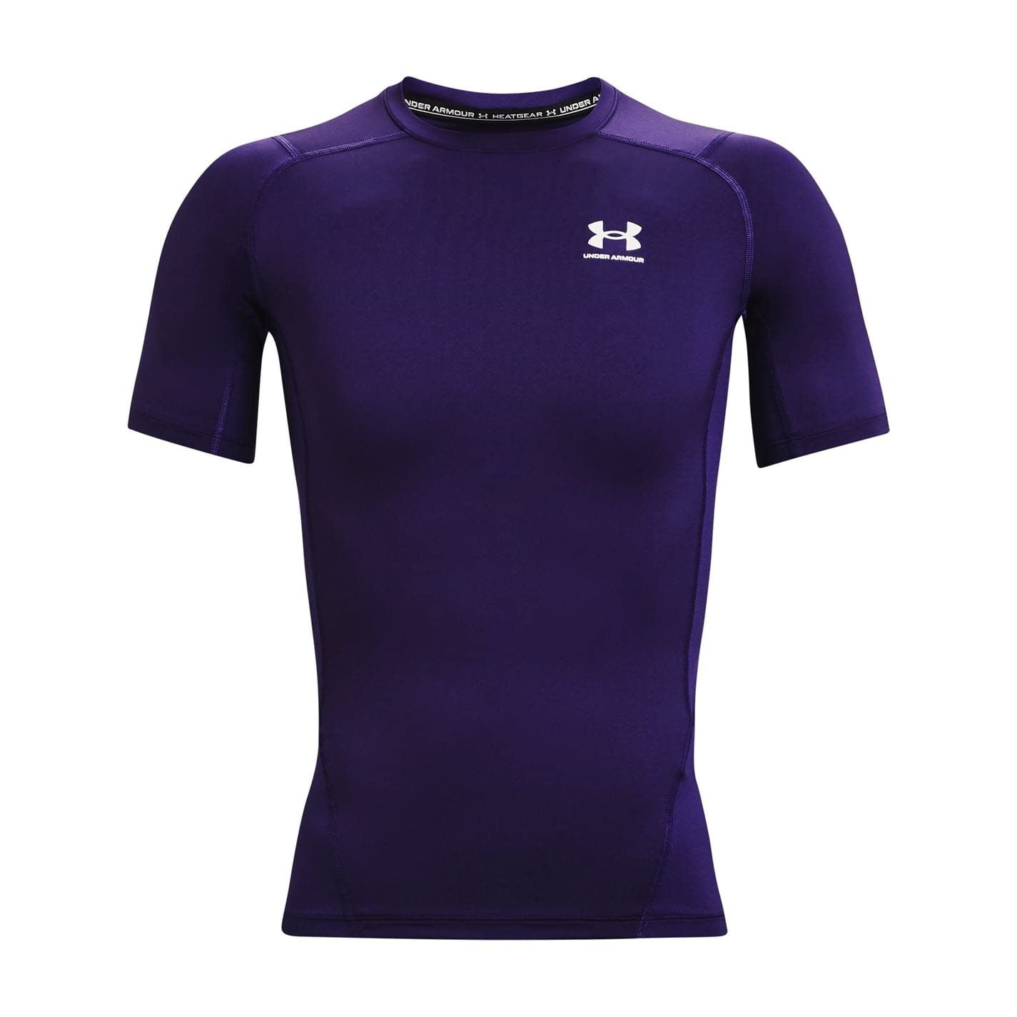 Under Armour Men's Armour HeatGear Compression Short-Sleeve T-Shirt , Purple (500)/White, Medium