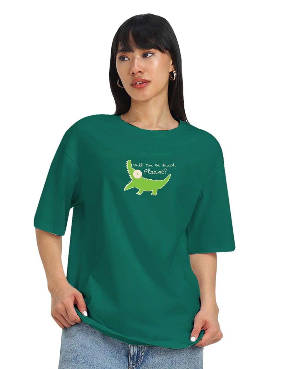 Juneberry Pack Of 2, 100% Pure Cotton, Round Neck, Oversized, Loose, Baggy Fit, Drop Shoulder, Graphic Printed, Half Sleeve T-Sh